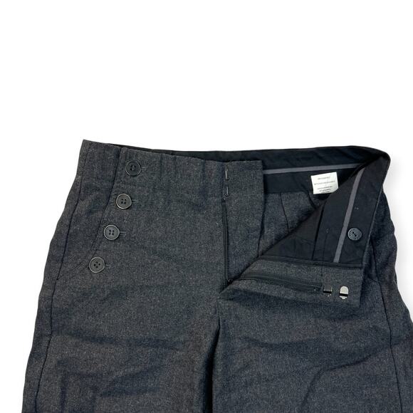 Vince Womens Naval Pants Charcoal Wool Blend Wide Straight Leg Sailor Style Sz 4 - Picture 14 of 14